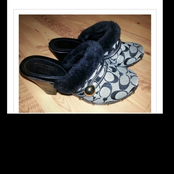NEW AUTHENTIC VINTAGE COACH SIGNATURE C GRAY MULE CLOGS SIZE 7 - Picture 12 of 14